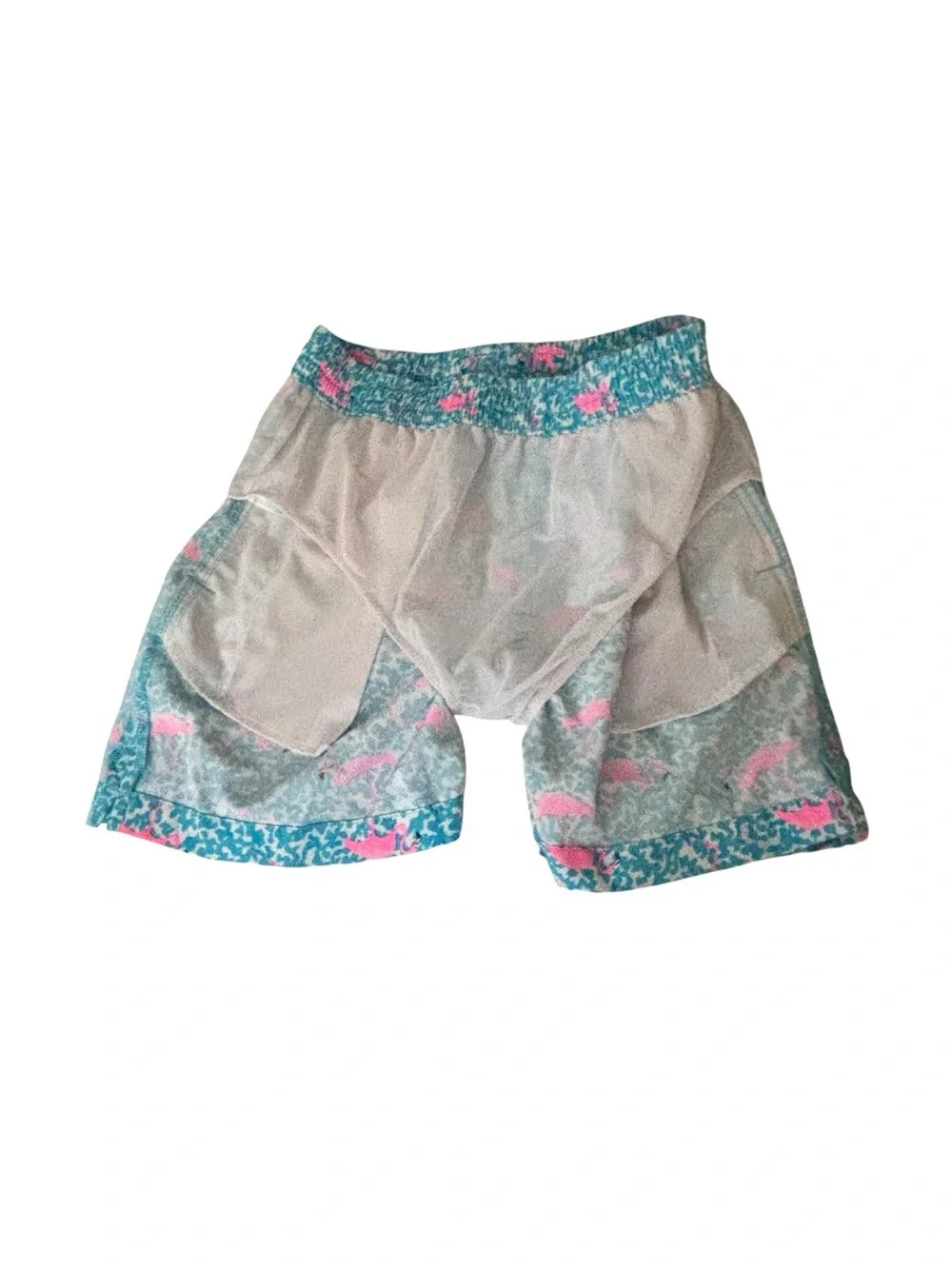 Chubbies Youth Small 8/9 Flamingo Swim Trunks Boys Like New Beach Shorts
